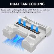 For PS5 iplay Dual-seat Charging and Cooling Base Bracket Storage Rack(White)