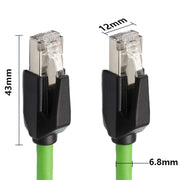 25m CAT6 Double Shielded Gigabit Industrial Cable Vibration-Resistant And Highly Flexible Drag Chain Cable