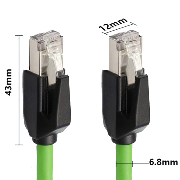 25m CAT6 Double Shielded Gigabit Industrial Cable Vibration-Resistant And Highly Flexible Drag Chain Cable