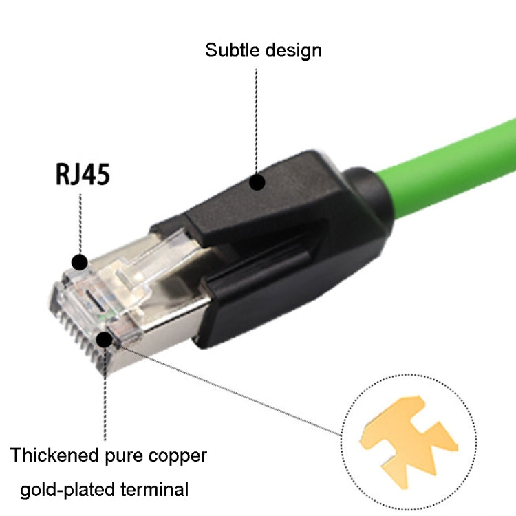 30m CAT6 Double Shielded Gigabit Industrial Cable Vibration-Resistant And Highly Flexible Drag Chain Cable