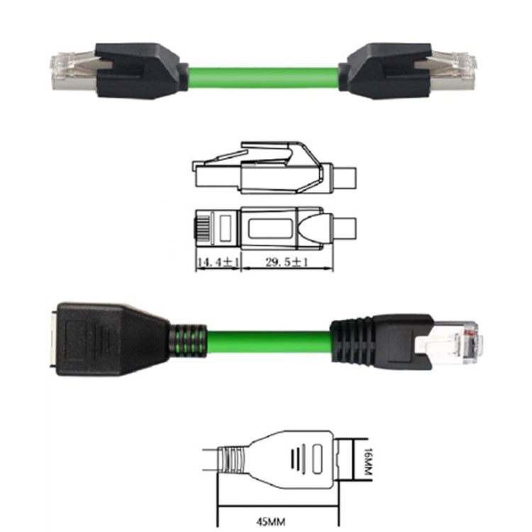 2m CAT6 Double Shielded Gigabit Industrial Cable Vibration-Resistant And Highly Flexible Drag Chain Cable