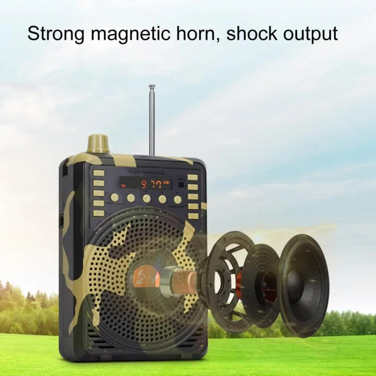 48W Wireless Bluetooth Voice Amplifier with Remote Control Supports USB/TF Card Playback UK Plug(Camouflage)