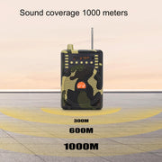48W Wireless Bluetooth Voice Amplifier with Remote Control Supports USB/TF Card Playback EU Plug(Camouflage)