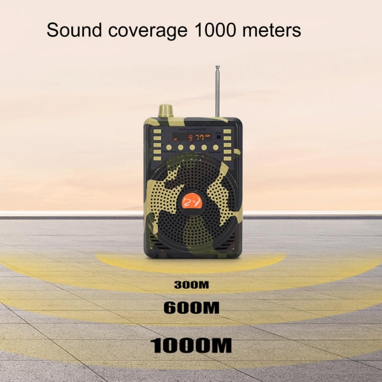 48W Wireless Bluetooth Voice Amplifier with Remote Control Supports USB/TF Card Playback AU Plug(Camouflage)