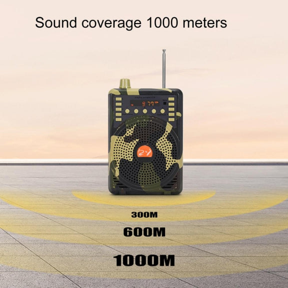 48W Wireless Bluetooth Voice Amplifier with Remote Control Supports USB/TF Card Playback AU Plug(Camouflage)
