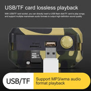 48W Wireless Bluetooth Voice Amplifier with Remote Control Supports USB/TF Card Playback AU Plug(Camouflage)