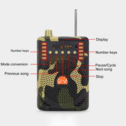 48W Wireless Bluetooth Voice Amplifier with Remote Control Supports USB/TF Card Playback AU Plug(Camouflage)