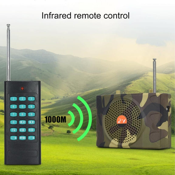 25W  Bluetooth Voice Amplifier Bird Hunting Speaker Supports USB/TF/FM 1000m Remote Control EU Plug(Camouflage)