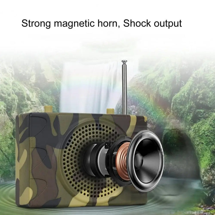 25W  Bluetooth Voice Amplifier Bird Hunting Speaker Supports USB/TF/FM 1000m Remote Control US Plug(Camouflage)