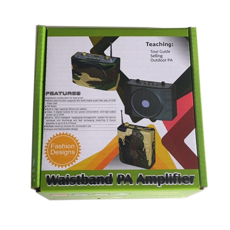 25W  Bluetooth Voice Amplifier Bird Hunting Speaker Supports USB/TF/FM 1000m Remote Control EU Plug(Camouflage)