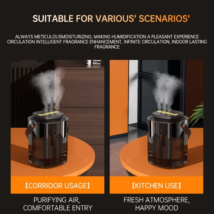 3L Smart Spray Humidifier Three-hole Spray With Night Light, Spec: Rechargeable 3000mAh