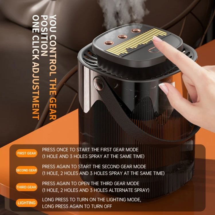 3L Smart Spray Humidifier Three-hole Spray With Night Light, Spec: Rechargeable 3000mAh