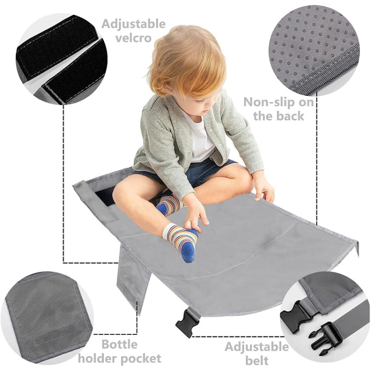 79 x 44cm Kids Airplane Seat Extender Portable Travel Seat Cushion(Blue)