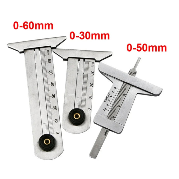 0-30mm Stainless Steel Tire Tread Vernier Depth Gauge