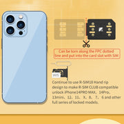 R-SIM18 CLUB Unlock Card Integrate TMSI / eSIM / ICCID / IPCC for iOS System