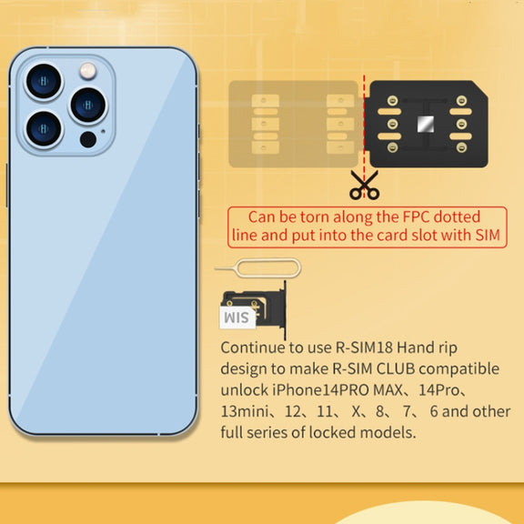 R-SIM18 CLUB Unlock Card Integrate TMSI / eSIM / ICCID / IPCC for iOS System
