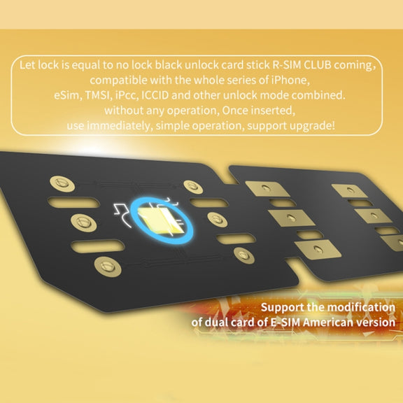 R-SIM18 CLUB Unlock Card Integrate TMSI / eSIM / ICCID / IPCC for iOS System