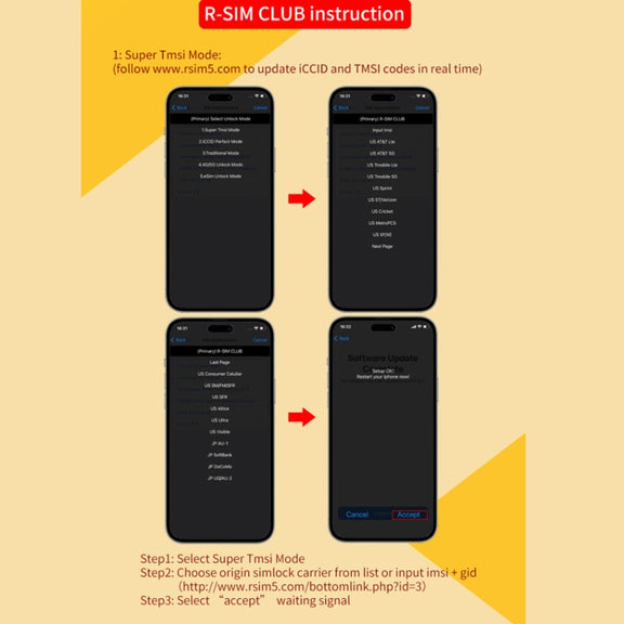 R-SIM18 CLUB Unlock Card Integrate TMSI / eSIM / ICCID / IPCC for iOS System