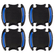 8pcs/set Car Door Handle Rearview Mirror Safety Warning Protective Reflective Sticker, Color: Blue