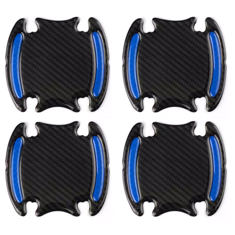 8pcs/set Car Door Handle Rearview Mirror Safety Warning Protective Reflective Sticker, Color: Blue