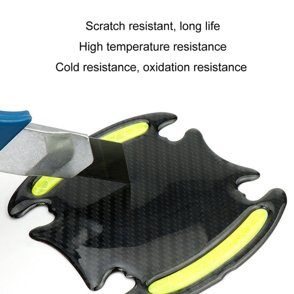 8pcs/set Car Door Handle Rearview Mirror Safety Warning Protective Reflective Sticker, Color: Blue