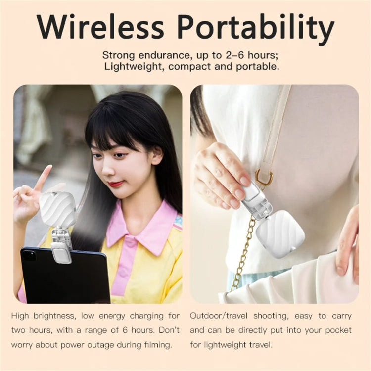 LED Mobile Phone Live Beauty Fill Light USB Charging Camera Pocket Light(Black)