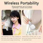LED Mobile Phone Live Beauty Fill Light USB Charging Camera Pocket Light(Black)