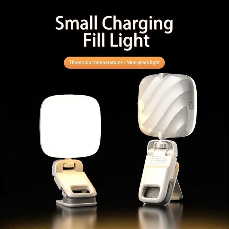 LED Mobile Phone Live Beauty Fill Light USB Charging Camera Pocket Light(Black)