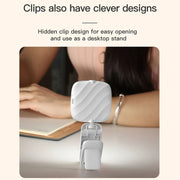 LED Mobile Phone Live Beauty Fill Light USB Charging Camera Pocket Light(Black)