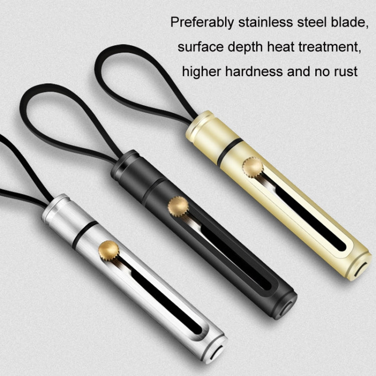Mini Outdoor Portable Multi-functional Detachable Express Keychain, Color: Golden
