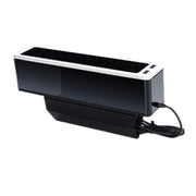 Car Seat Gap Storage Box with 2 USB Charging Port, Color:  Principal Driver Silver