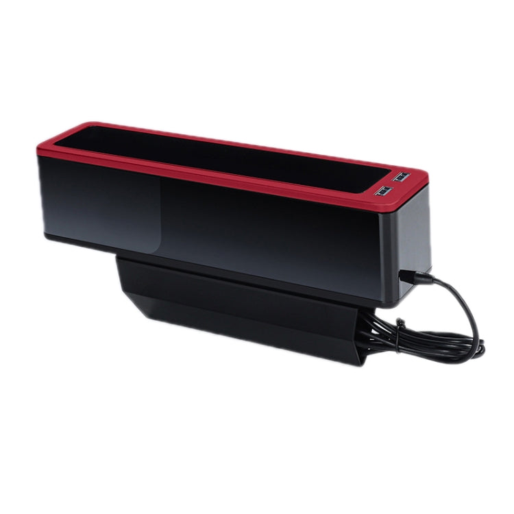 Car Seat Gap Storage Box with 2 USB Charging Port, Color:  Principal Driver Red