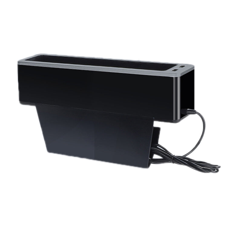 Car Seat Gap Storage Box with 2 USB Charging Port, Color: Co-pilot Gray