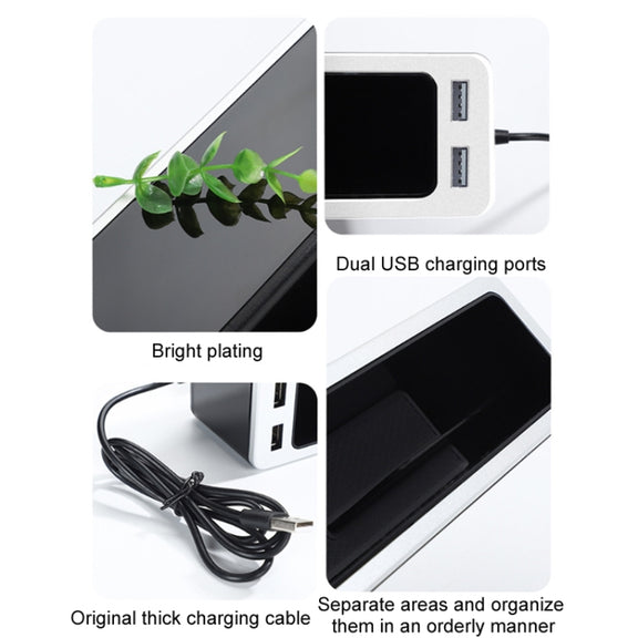 Car Seat Gap Storage Box with 2 USB Charging Port, Color:  Principal Driver Red