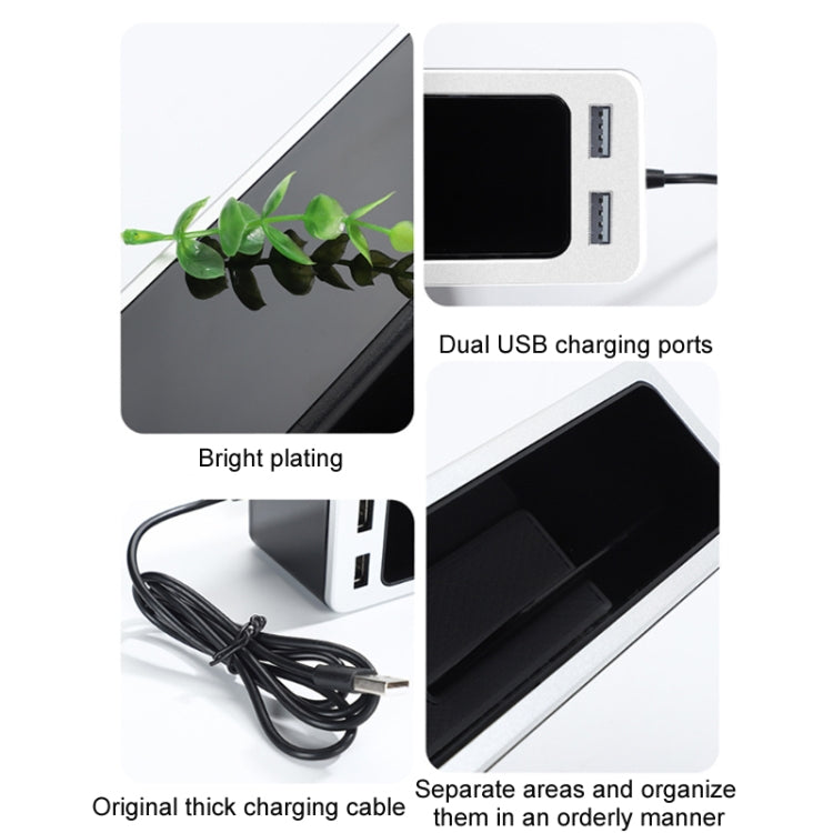 Car Seat Gap Storage Box with 2 USB Charging Port, Color:  Principal Driver Red