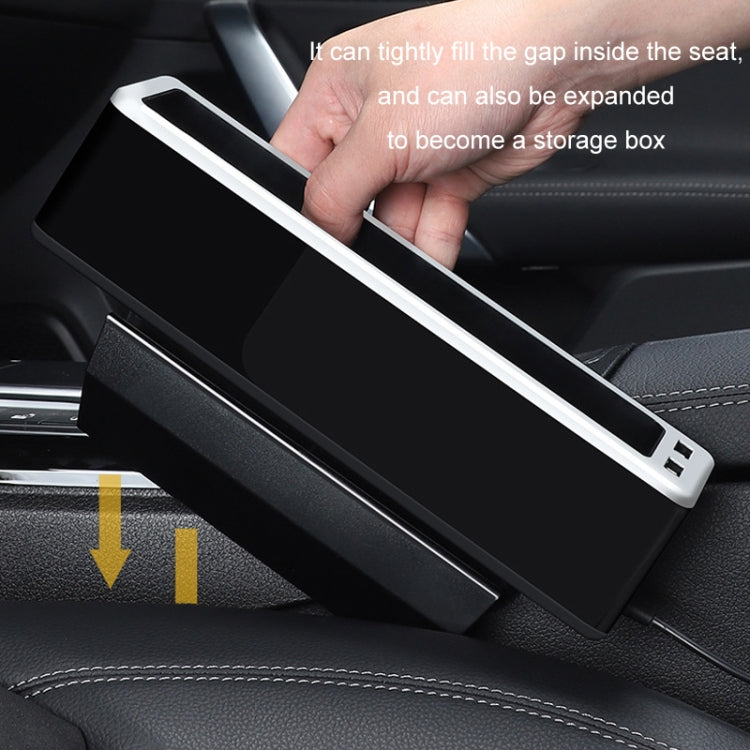 Car Seat Gap Storage Box with 2 USB Charging Port, Color: Co-pilot Gray