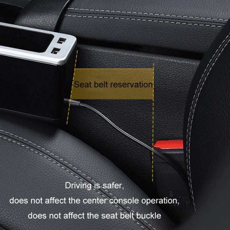 Car Seat Gap Storage Box with 2 USB Charging Port, Color:  Principal Driver Red