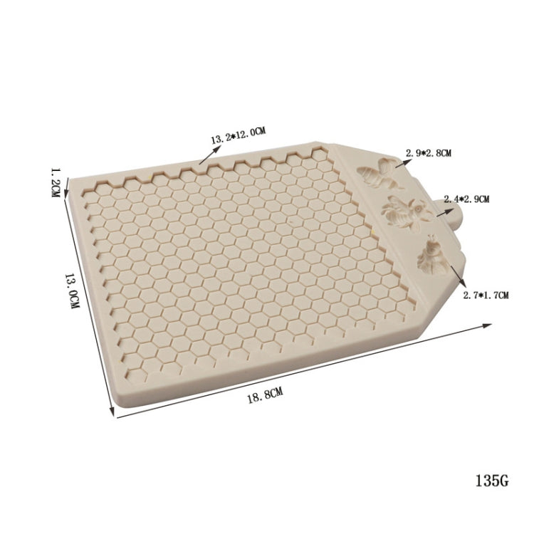 Honeycomb Block Textured Silicone Mold Bee Fondant Chocolate Cake Mold, Speci: Mk-2373 Light Gray