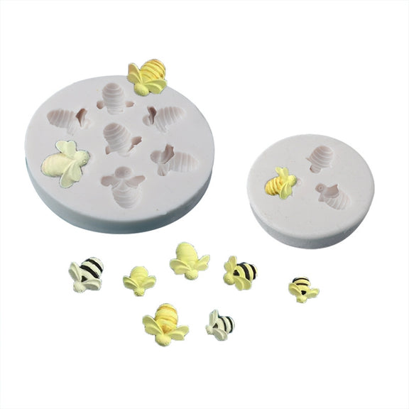 Little Bee Silicone Mold Fondant Chocolate Cake Mold, Spec: Mk-3172 Light Gray