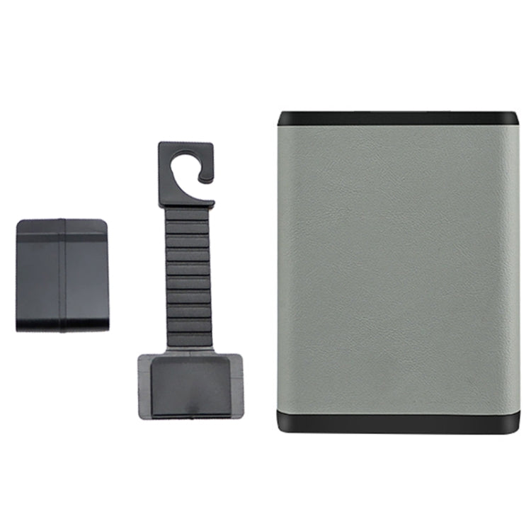 Multifunctional Car Dustbin Car Seatback Door Hanging Storage Box(Gray)