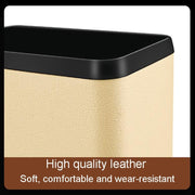Multifunctional Car Dustbin Car Seatback Door Hanging Storage Box(Beige)