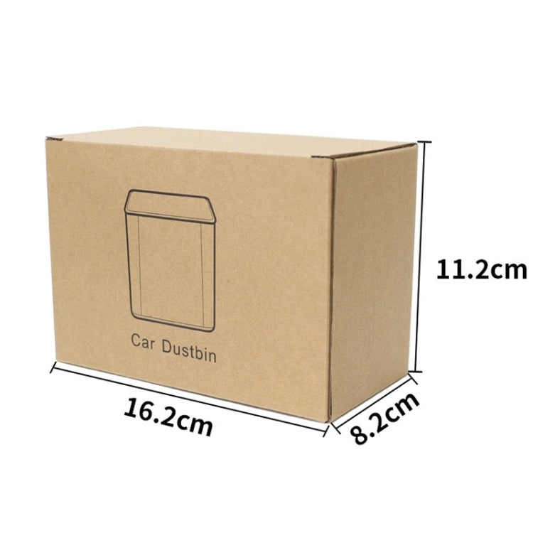 Multifunctional Car Dustbin Car Seatback Door Hanging Storage Box(Beige)