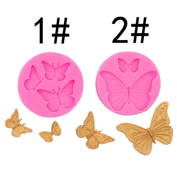 Butterfly Silicone Mold Fondant Chocolate Cake Decoration Mold Epoxy Brickearth Plaster Molds(NO.2 A685)
