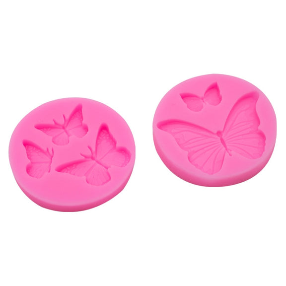 Butterfly Silicone Mold Fondant Chocolate Cake Decoration Mold Epoxy Brickearth Plaster Molds(NO.2 A685)