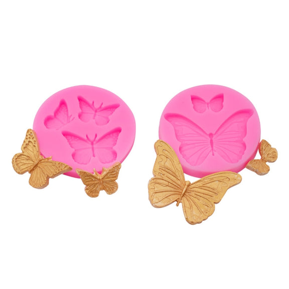 Butterfly Silicone Mold Fondant Chocolate Cake Decoration Mold Epoxy Brickearth Plaster Molds(NO.2 A685)