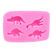 Dinosaur Silicone Mold Fondant Chocolate Cake Decoration Mold(Pink)