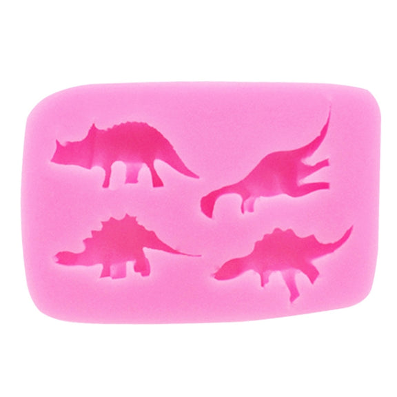 Dinosaur Silicone Mold Fondant Chocolate Cake Decoration Mold(Pink)
