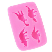 Dinosaur Silicone Mold Fondant Chocolate Cake Decoration Mold(Pink)