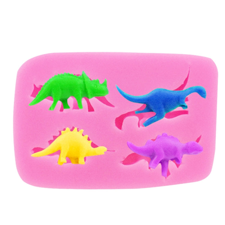Dinosaur Silicone Mold Fondant Chocolate Cake Decoration Mold(Pink)
