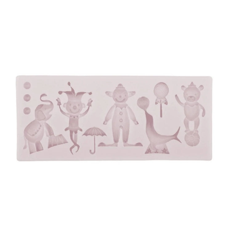 Circus Themed Clown Animal Silicone Mold Baking Cake Decoration Mold, Spec: A823 Gray
